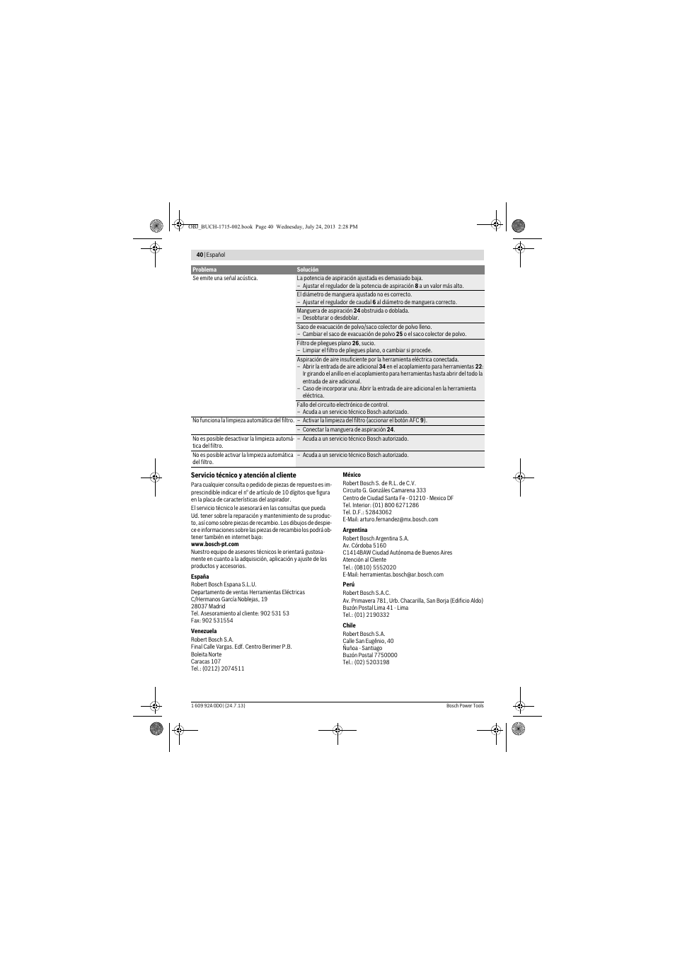 Bosch GAS 35 M AFC Professional User Manual | Page 40 / 258