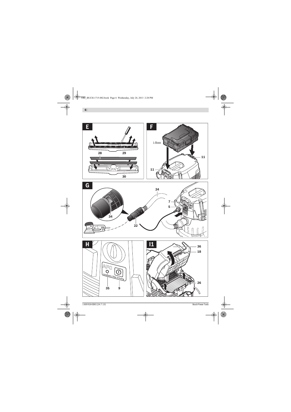 Ji e f i1 g h | Bosch GAS 35 M AFC Professional User Manual | Page 6 / 258