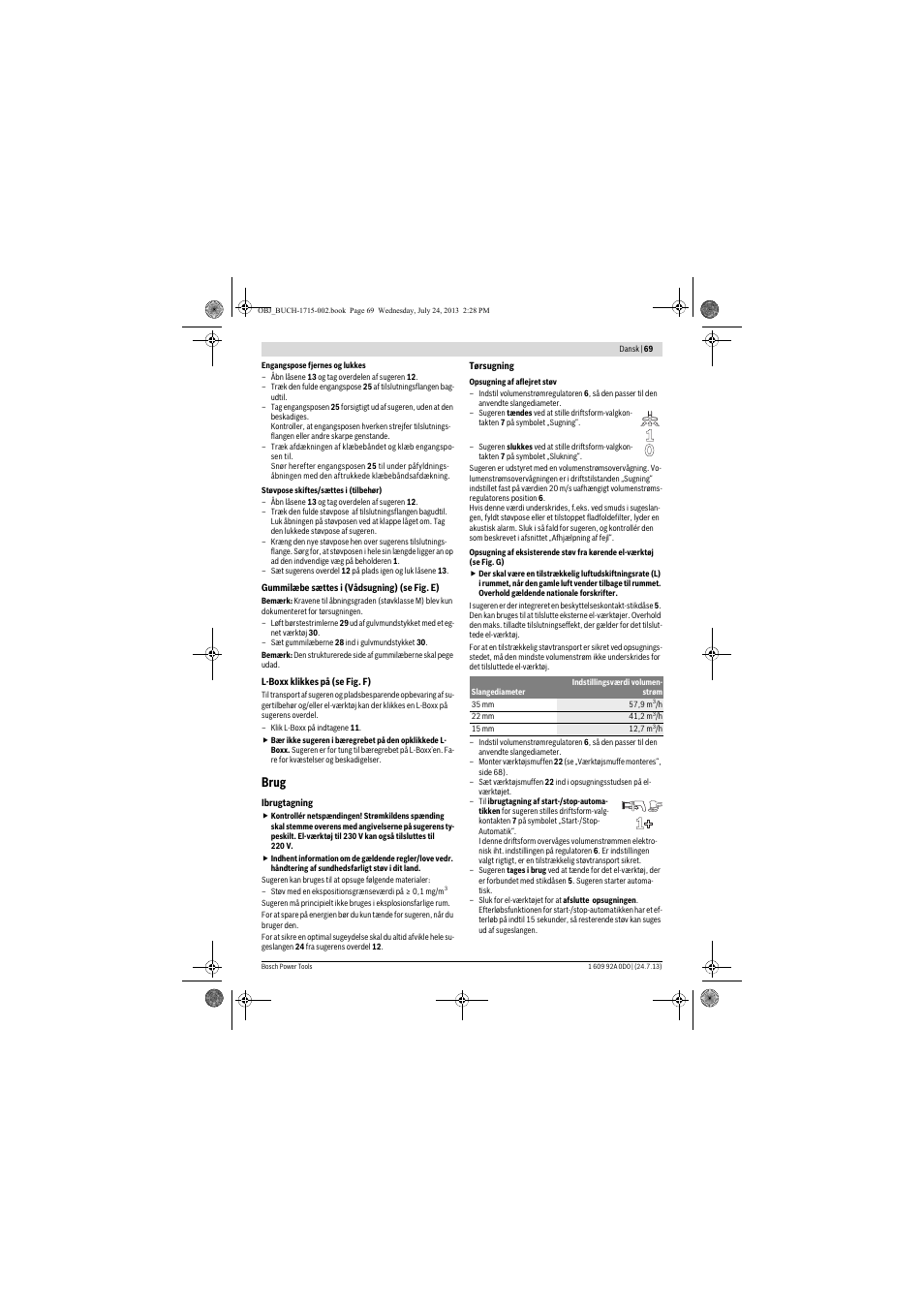 Brug | Bosch GAS 35 M AFC Professional User Manual | Page 69 / 258