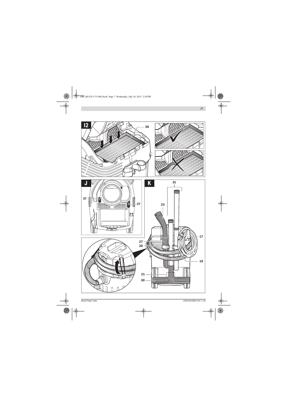 I2 j k | Bosch GAS 35 M AFC Professional User Manual | Page 7 / 258