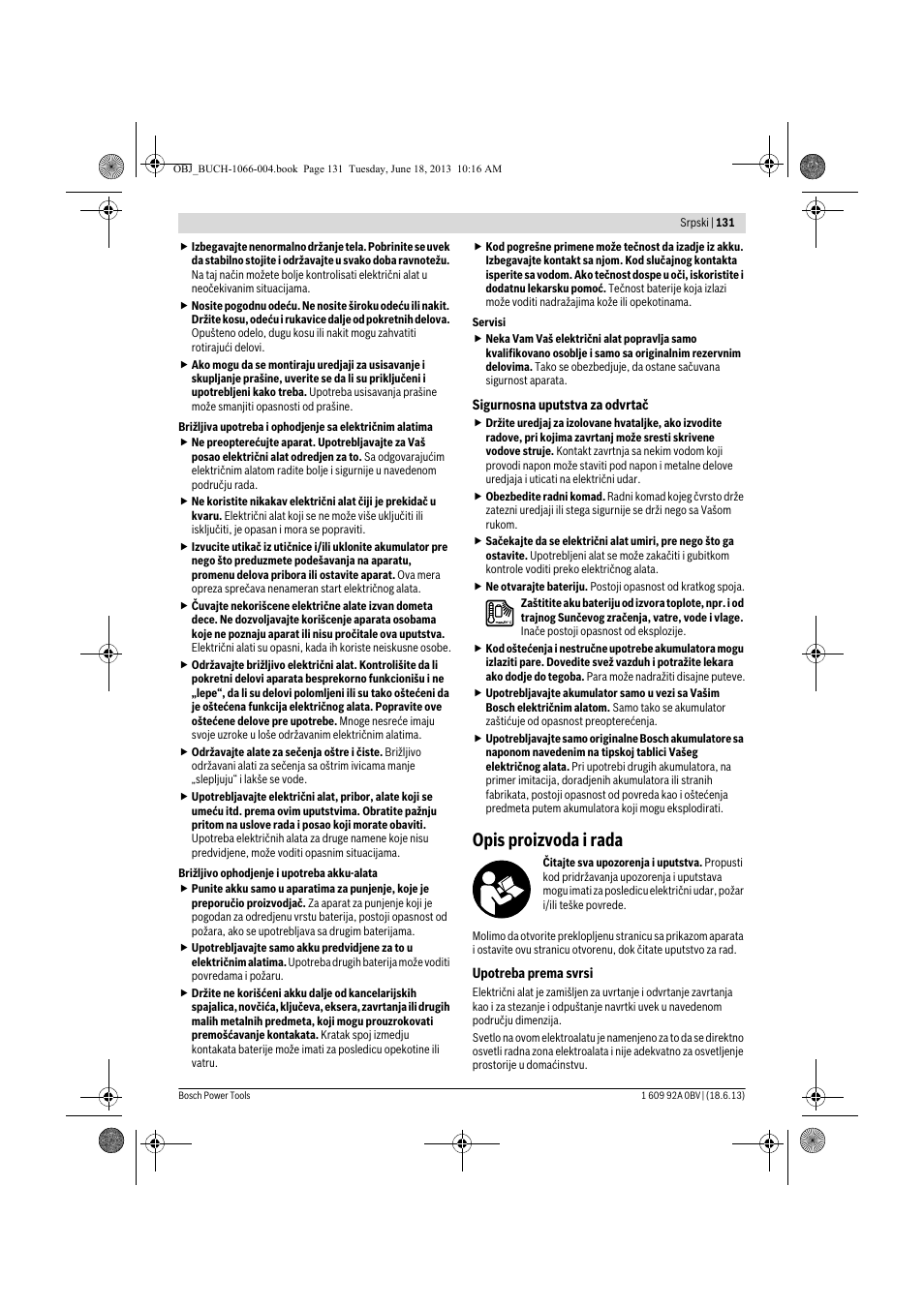 Opis proizvoda i rada | Bosch GDR 10,8-LI Professional User Manual | Page 131 / 171