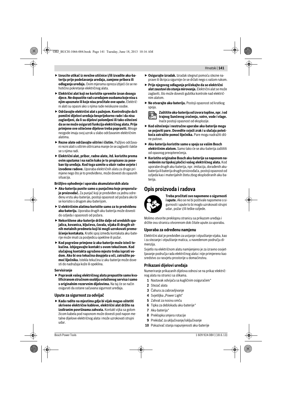 Opis proizvoda i radova | Bosch GDR 10,8-LI Professional User Manual | Page 141 / 171