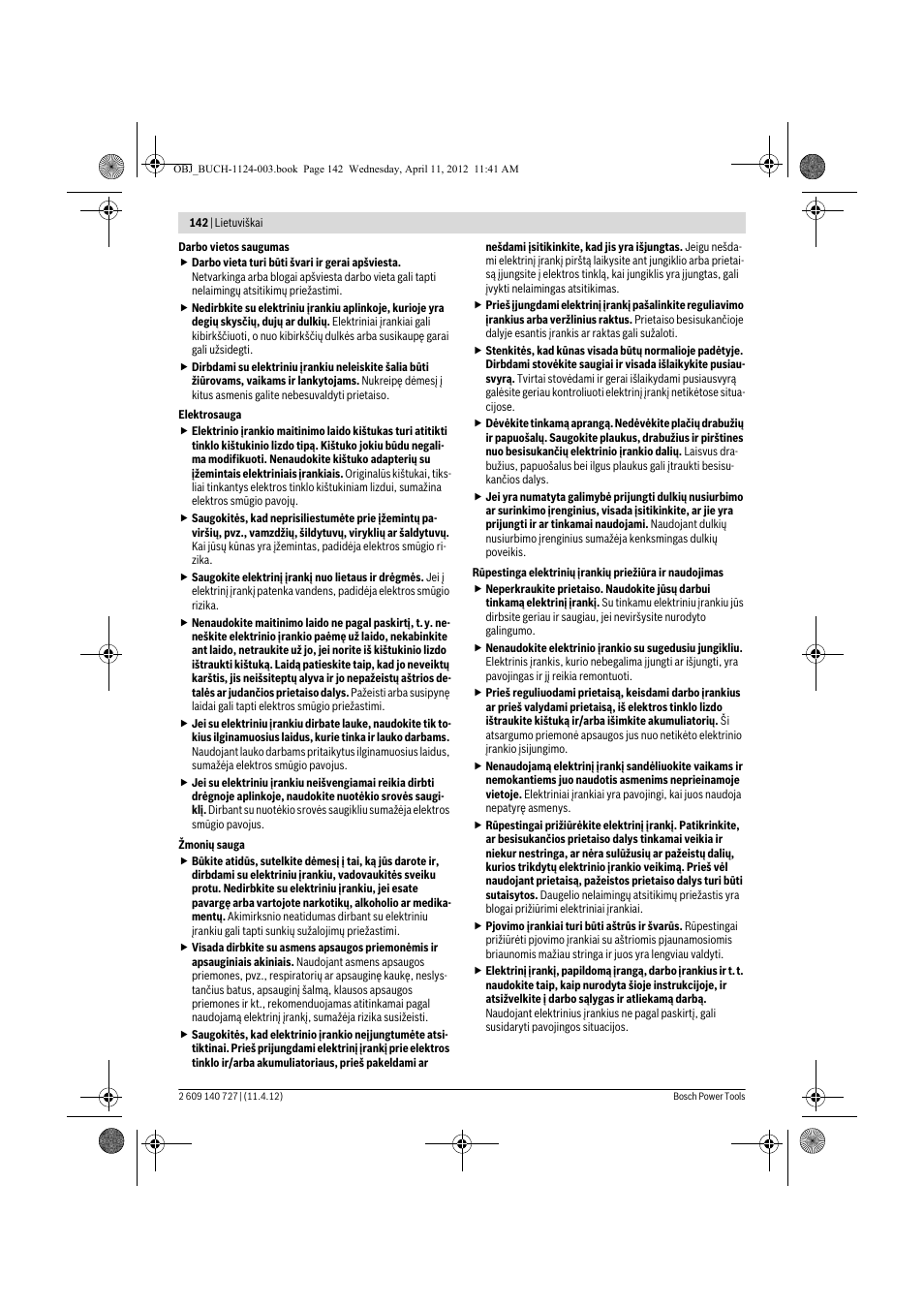 Bosch GSB 12-2 Professional User Manual | Page 142 / 157