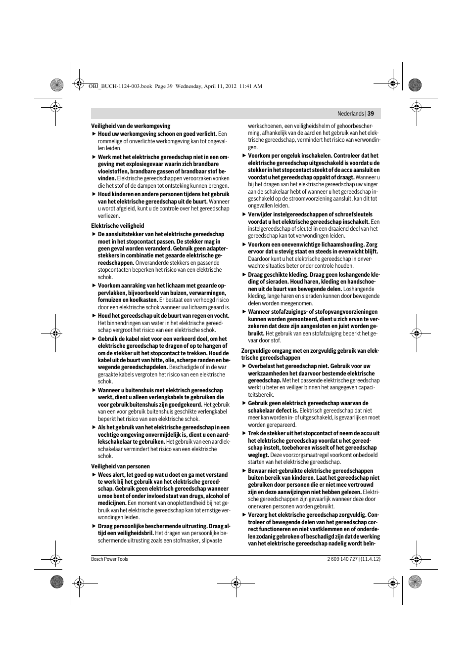 Bosch GSB 12-2 Professional User Manual | Page 39 / 157