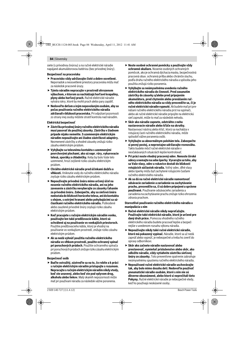 Bosch GSB 12-2 Professional User Manual | Page 84 / 157