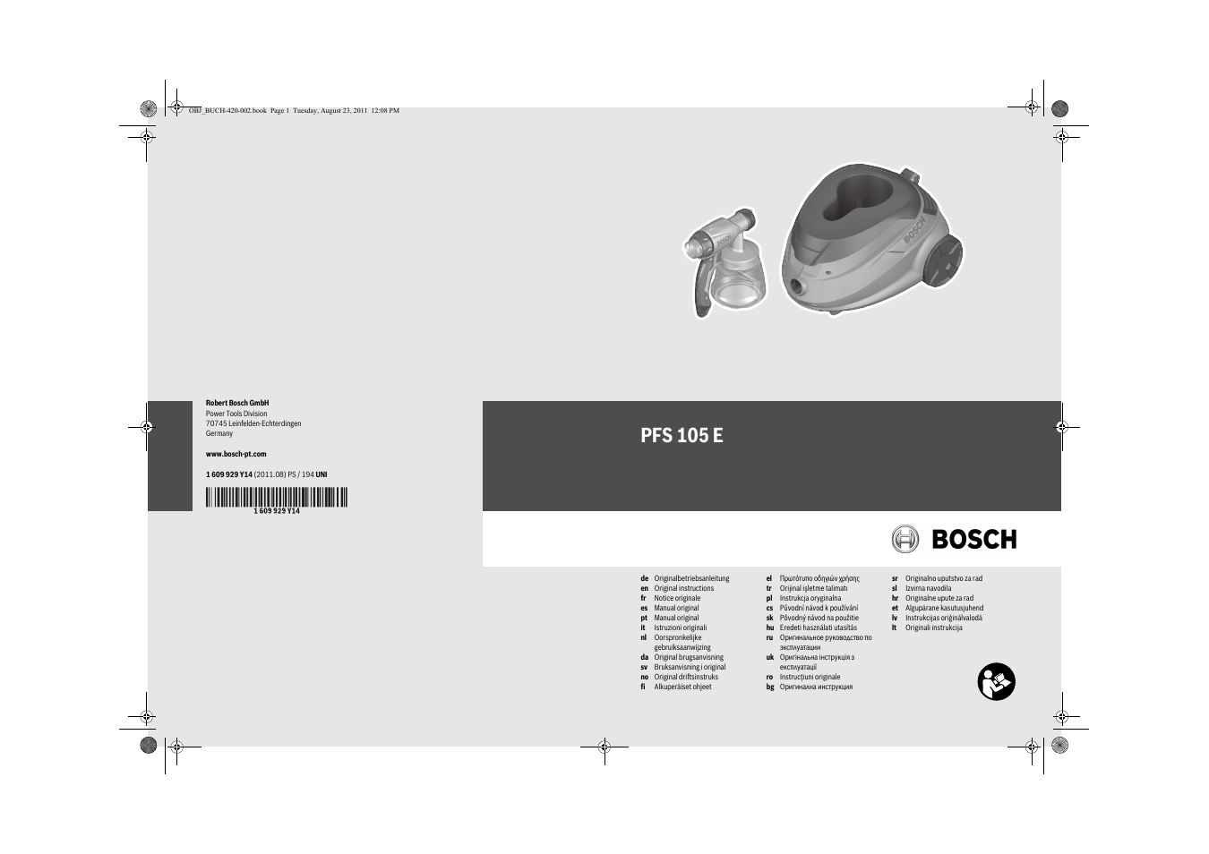 Bosch PFS 105 E User Manual | 193 pages