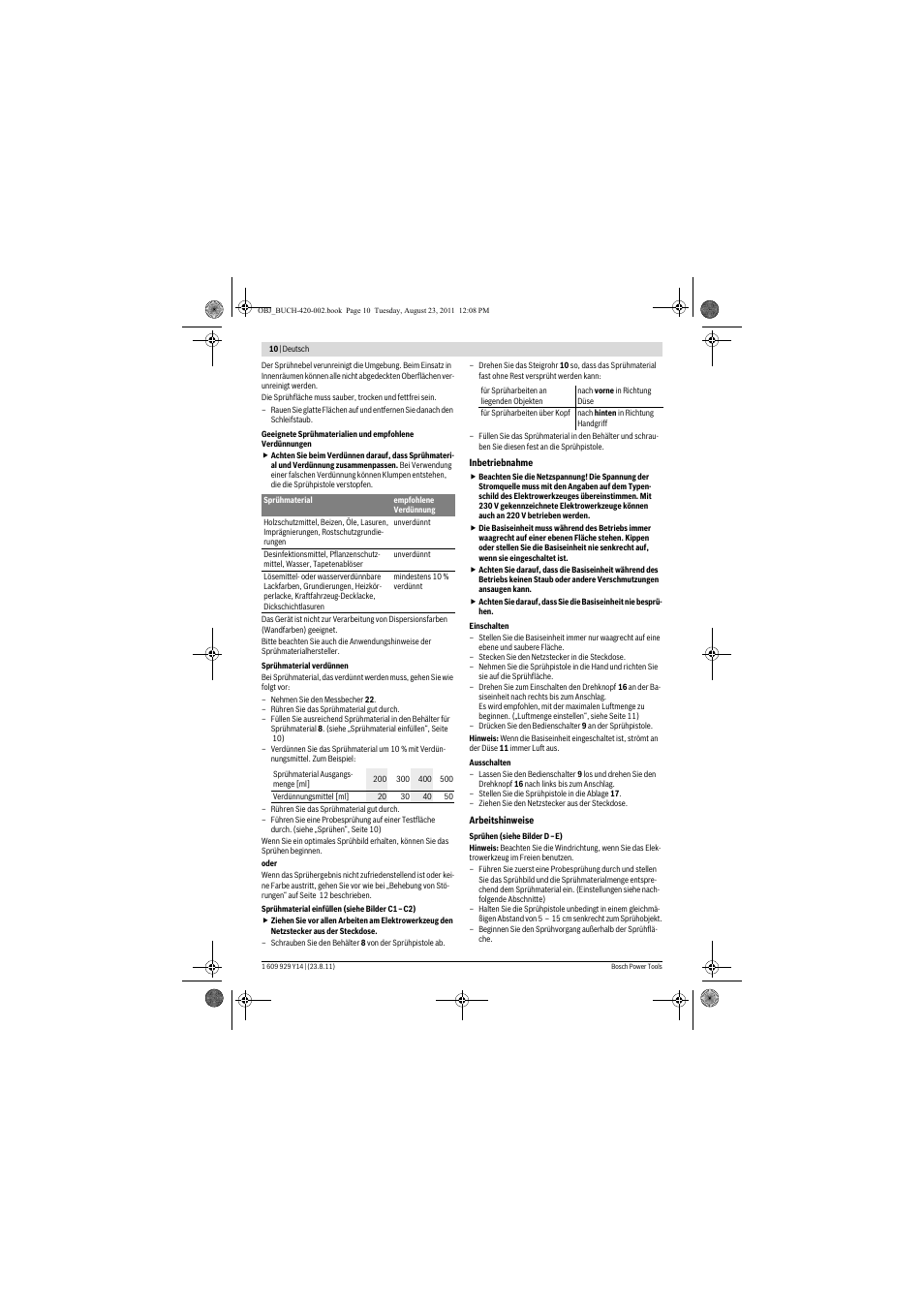 Bosch PFS 105 E User Manual | Page 10 / 193