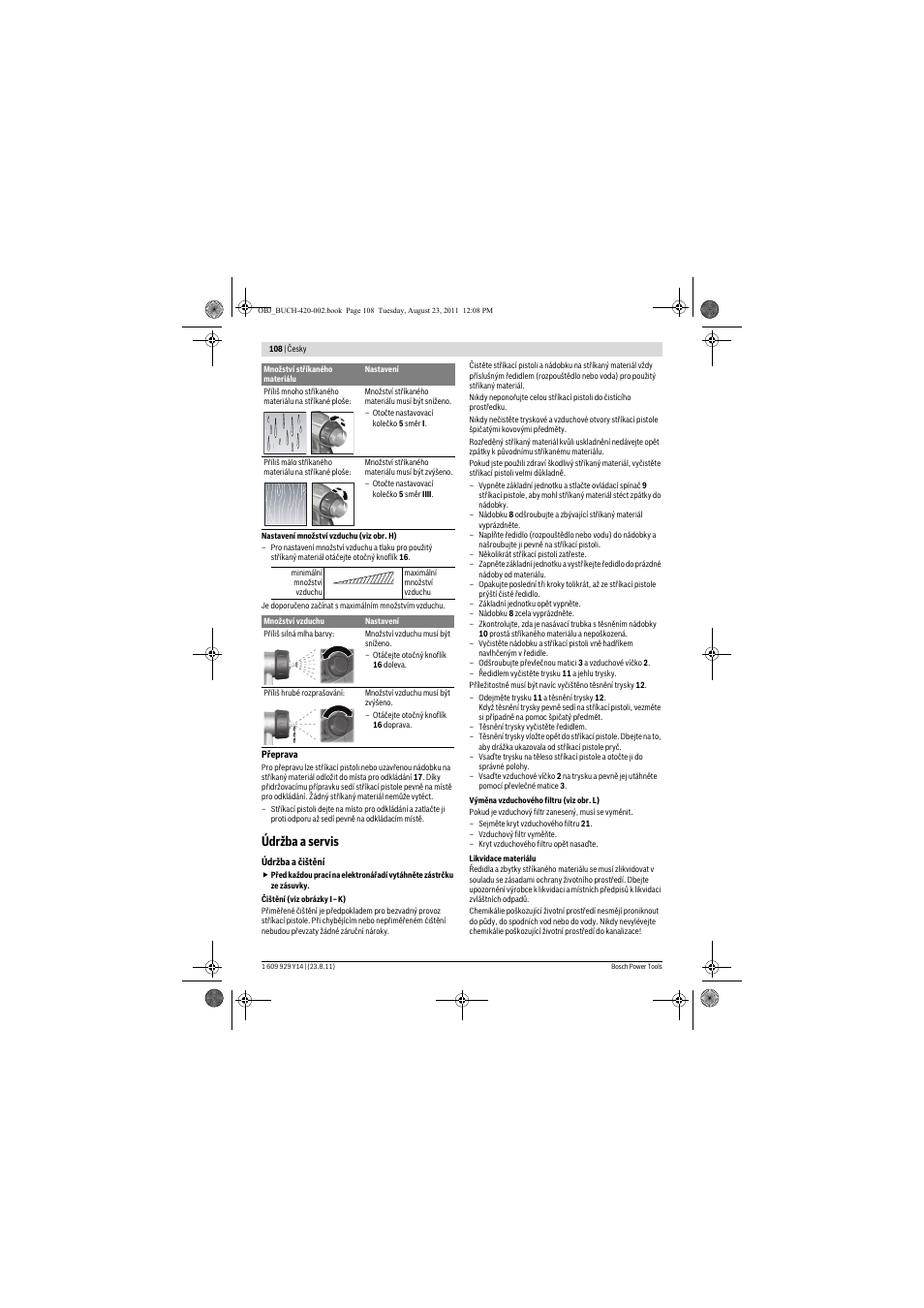 Údržba a servis | Bosch PFS 105 E User Manual | Page 108 / 193