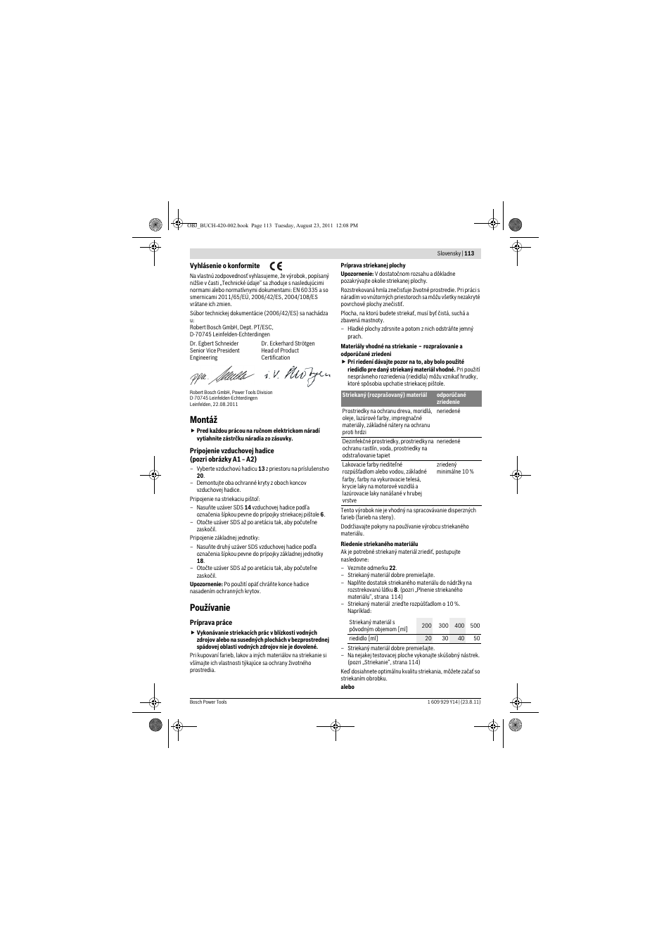Montáž, Používanie | Bosch PFS 105 E User Manual | Page 113 / 193