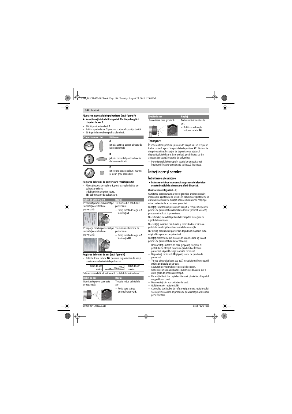 Întreţinere şi service | Bosch PFS 105 E User Manual | Page 144 / 193