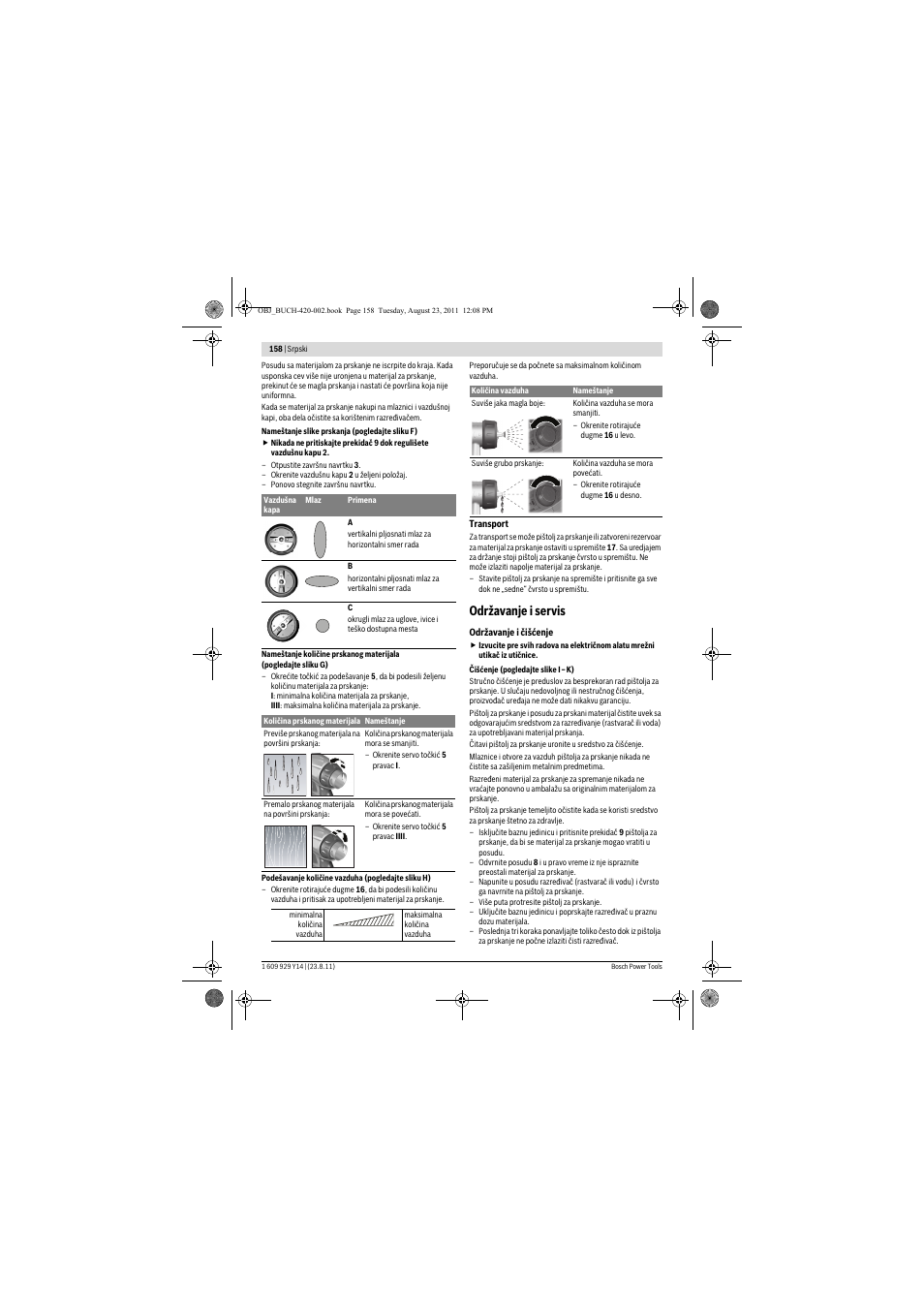 Održavanje i servis | Bosch PFS 105 E User Manual | Page 158 / 193