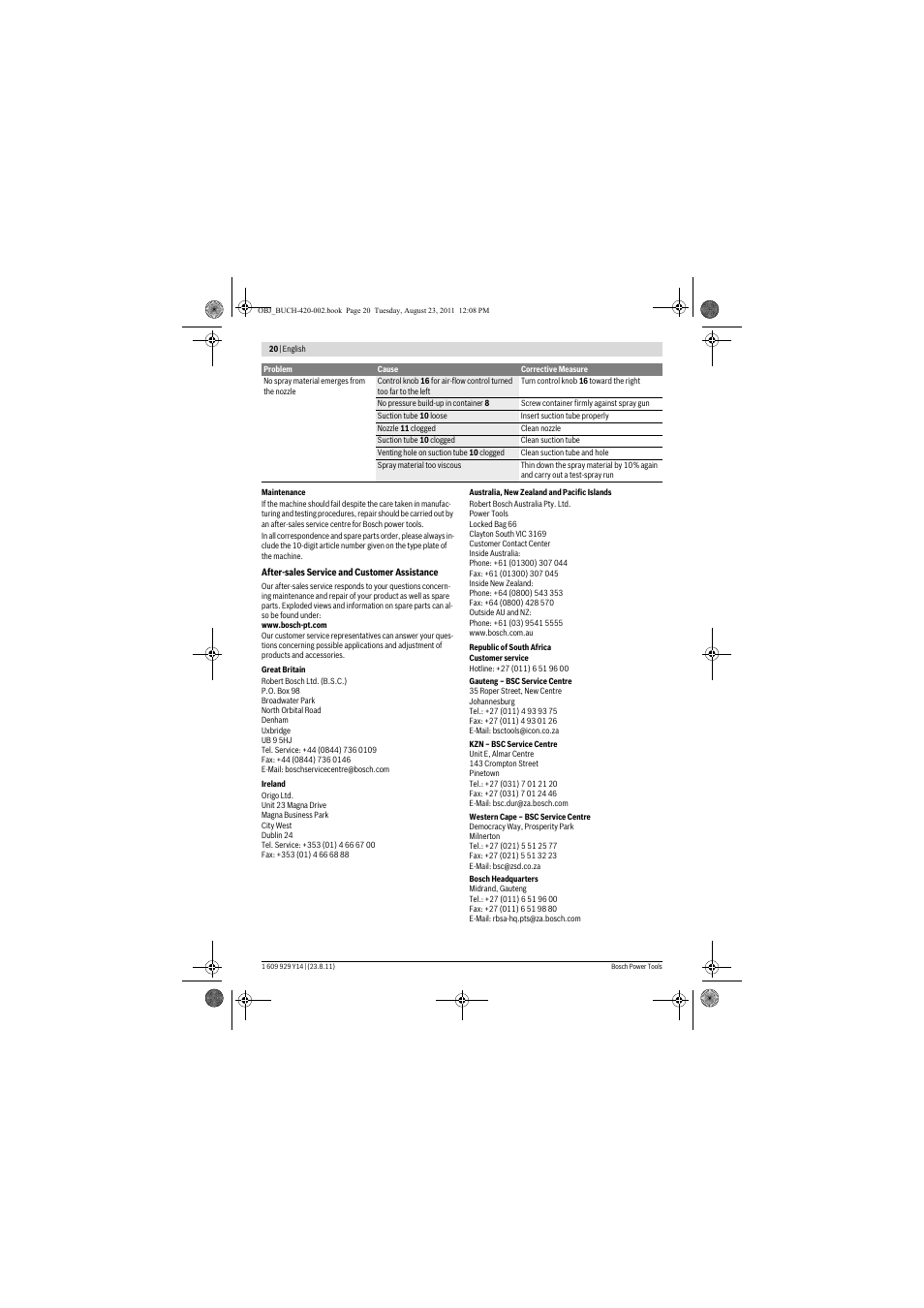 Bosch PFS 105 E User Manual | Page 20 / 193