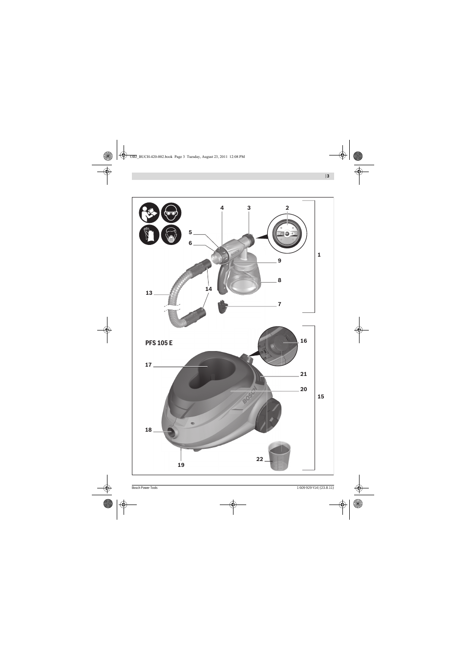 Bosch PFS 105 E User Manual | Page 3 / 193