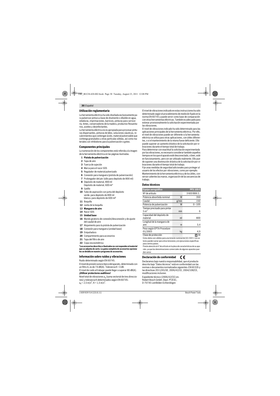 Bosch PFS 105 E User Manual | Page 30 / 193