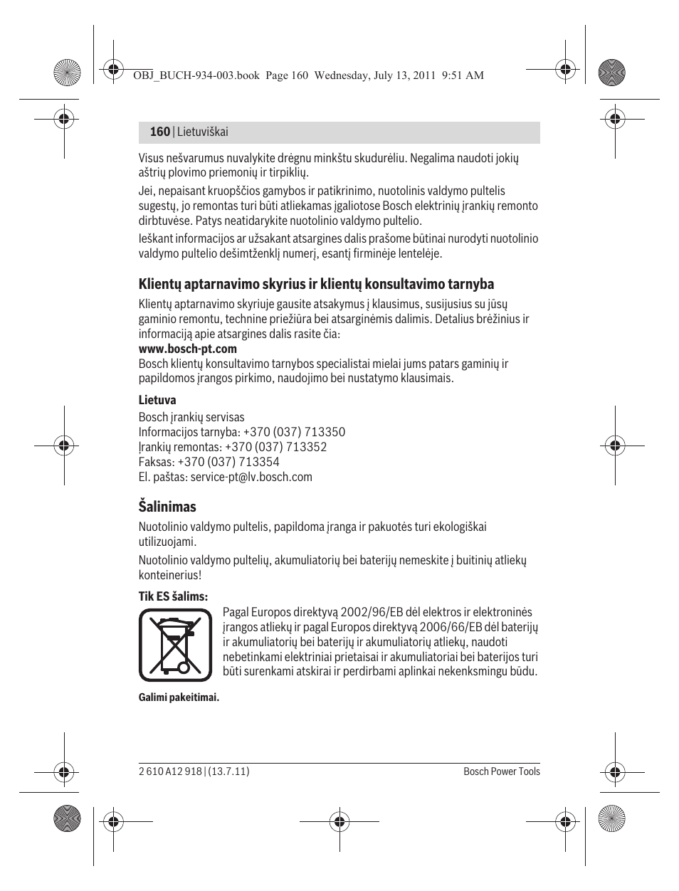 Bosch RC 1 Professional User Manual | Page 160 / 188