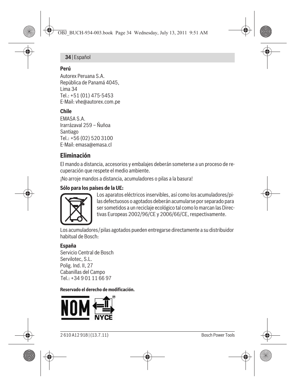 Bosch RC 1 Professional User Manual | Page 34 / 188