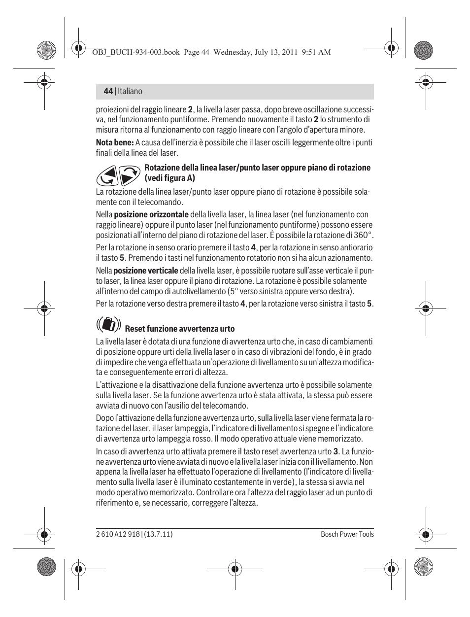 Bosch RC 1 Professional User Manual | Page 44 / 188