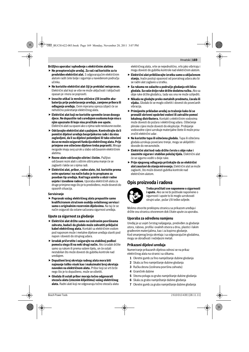 Opis proizvoda i radova | Bosch GOF 2000 CE Professional User Manual | Page 169 / 210