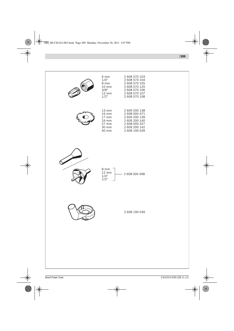 Bosch GOF 2000 CE Professional User Manual | Page 209 / 210