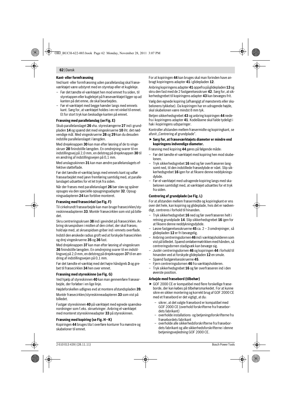 Bosch GOF 2000 CE Professional User Manual | Page 62 / 210