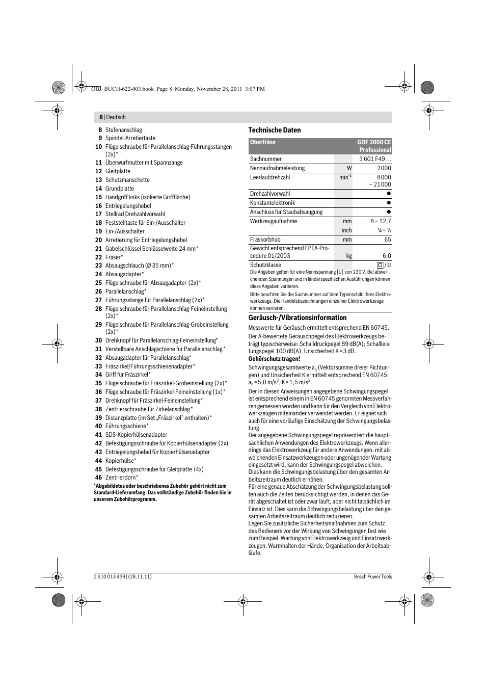 Bosch GOF 2000 CE Professional User Manual | Page 8 / 210