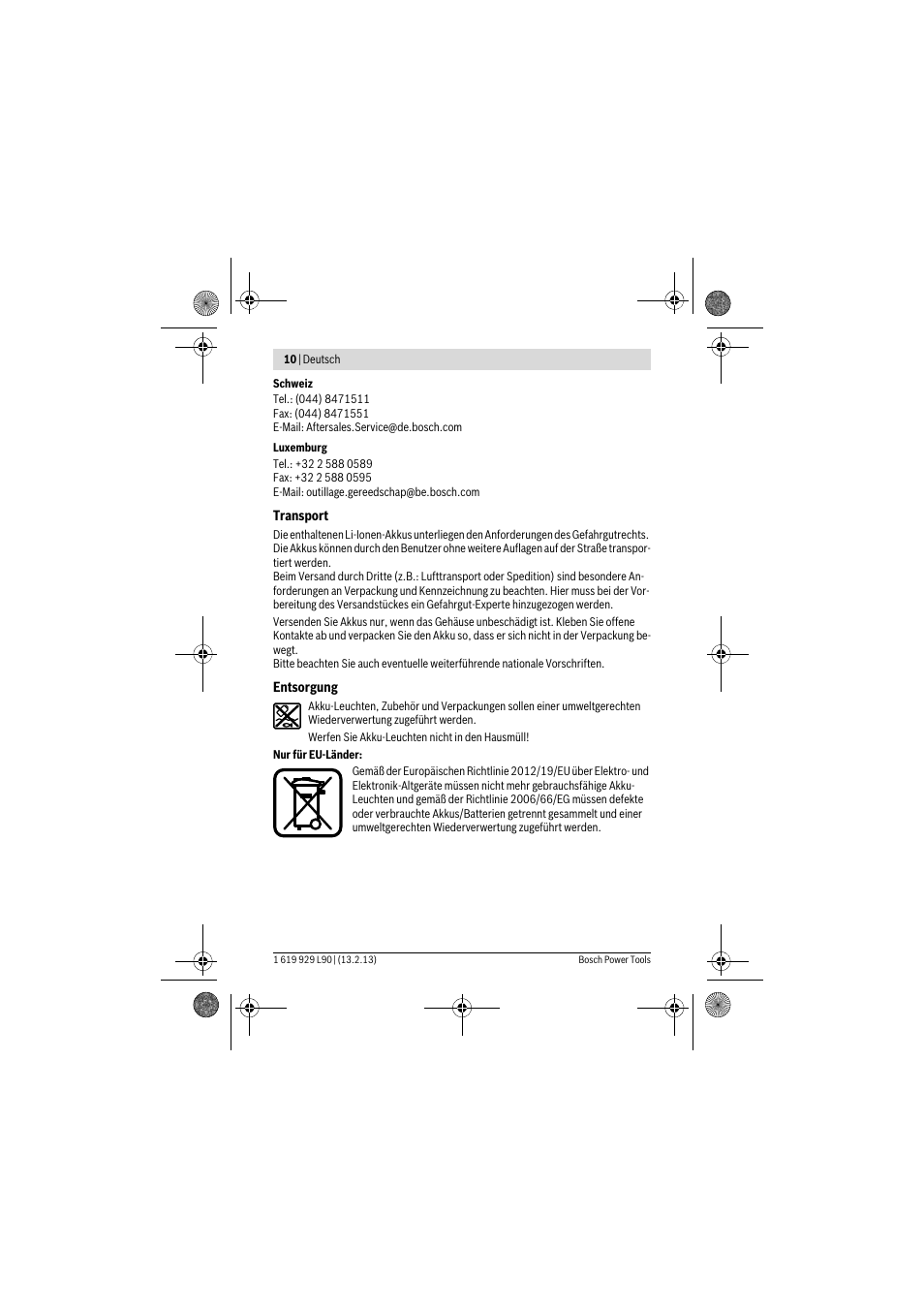 Bosch PLI 10,8 LI User Manual | Page 10 / 179