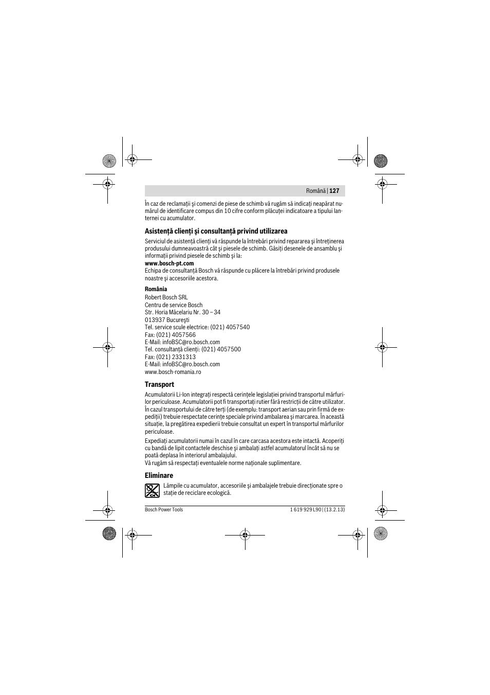 Bosch PLI 10,8 LI User Manual | Page 127 / 179