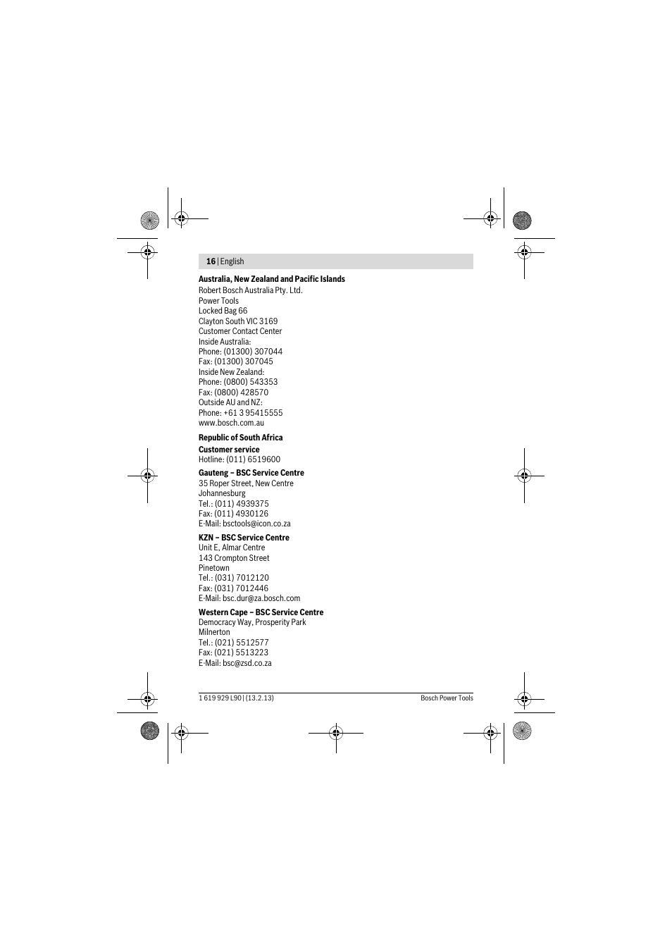 Bosch PLI 10,8 LI User Manual | Page 16 / 179