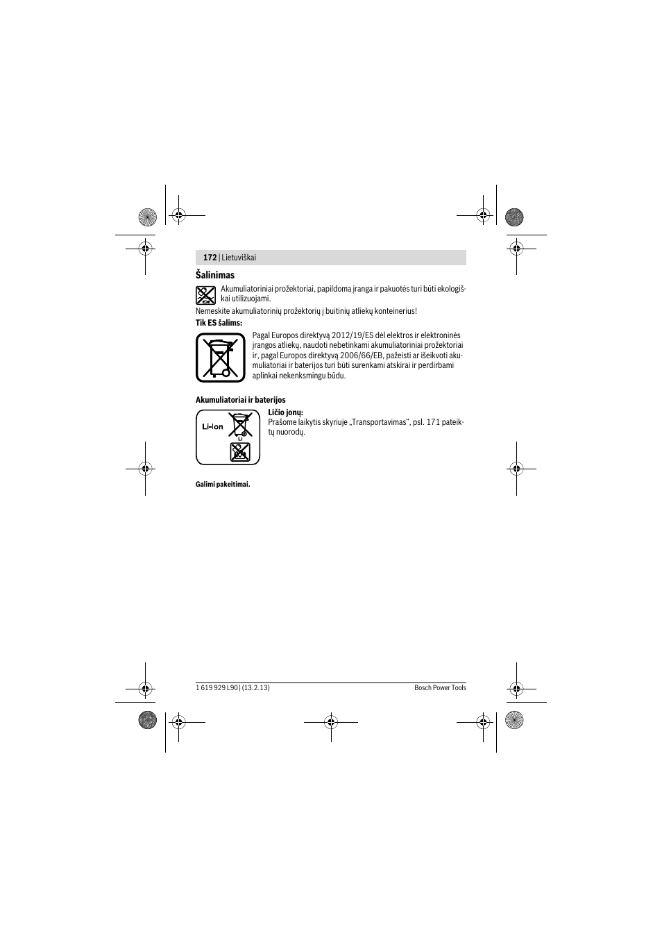 Bosch PLI 10,8 LI User Manual | Page 172 / 179