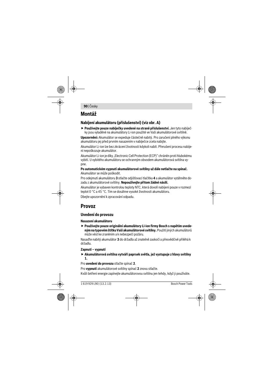 Montáž, Provoz | Bosch PLI 10,8 LI User Manual | Page 90 / 179