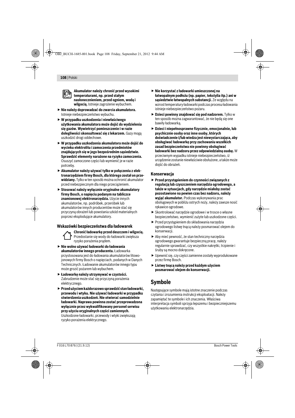 Symbole | Bosch AHS 45-15 LI User Manual | Page 108 / 236