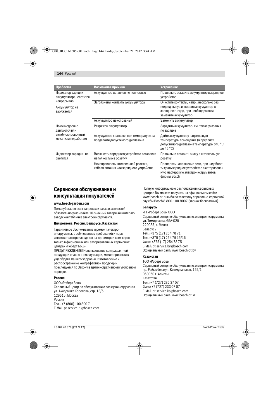 Сервиснoe обслуживаниe и консультация покупатeлeй | Bosch AHS 45-15 LI User Manual | Page 144 / 236