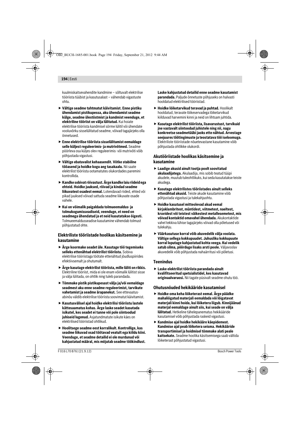 Bosch AHS 45-15 LI User Manual | Page 194 / 236