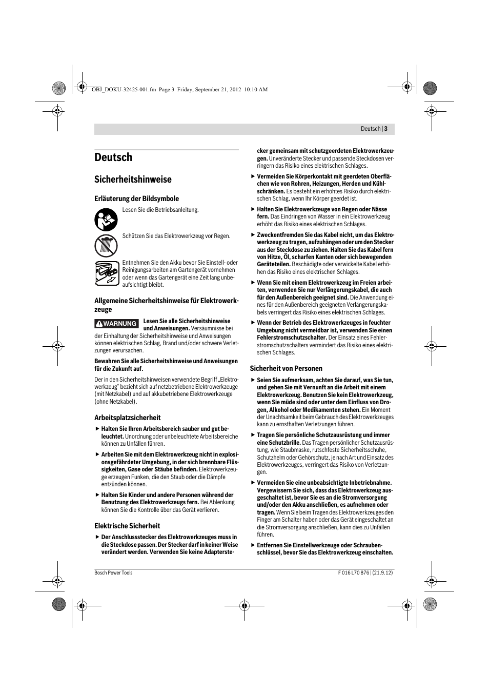 Deutsch, Sicherheitshinweise | Bosch AHS 45-15 LI User Manual | Page 3 / 236