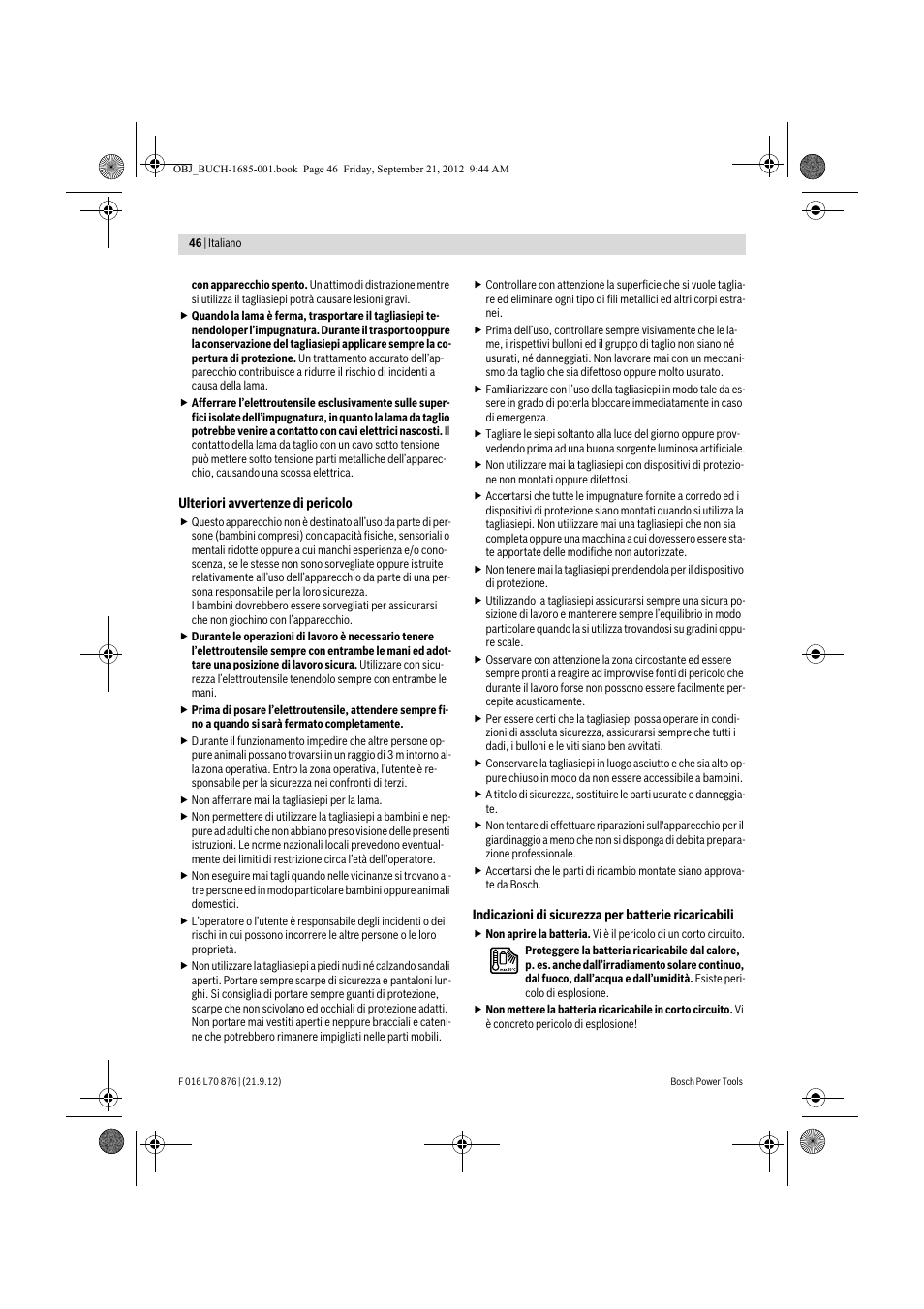 Bosch AHS 45-15 LI User Manual | Page 46 / 236