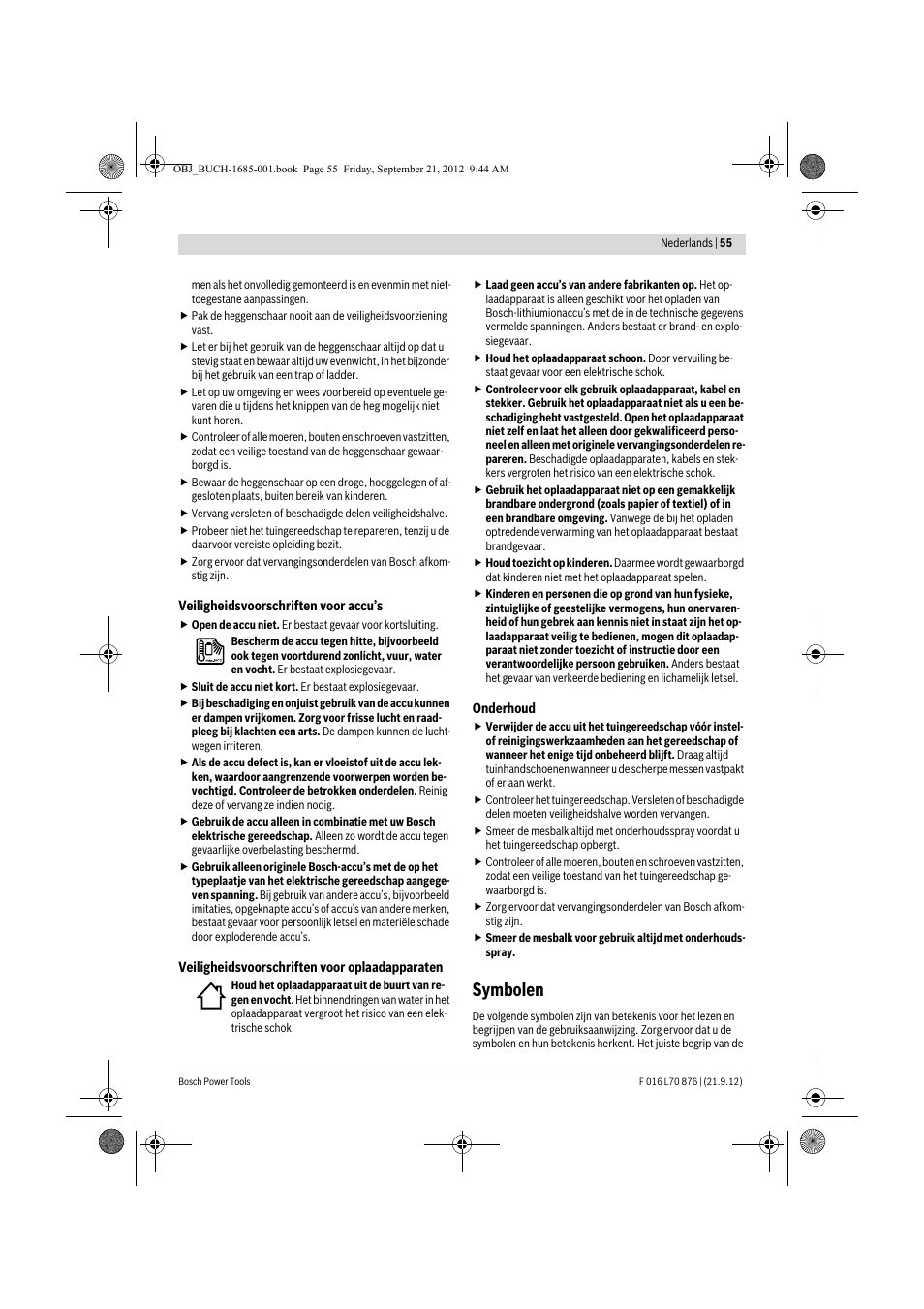 Symbolen | Bosch AHS 45-15 LI User Manual | Page 55 / 236