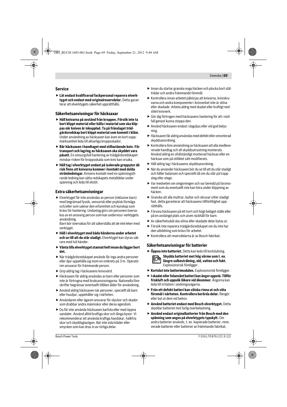 Bosch AHS 45-15 LI User Manual | Page 69 / 236