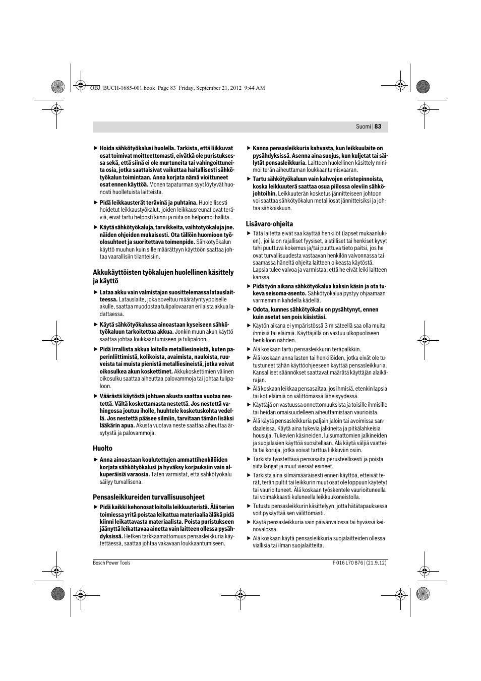 Bosch AHS 45-15 LI User Manual | Page 83 / 236