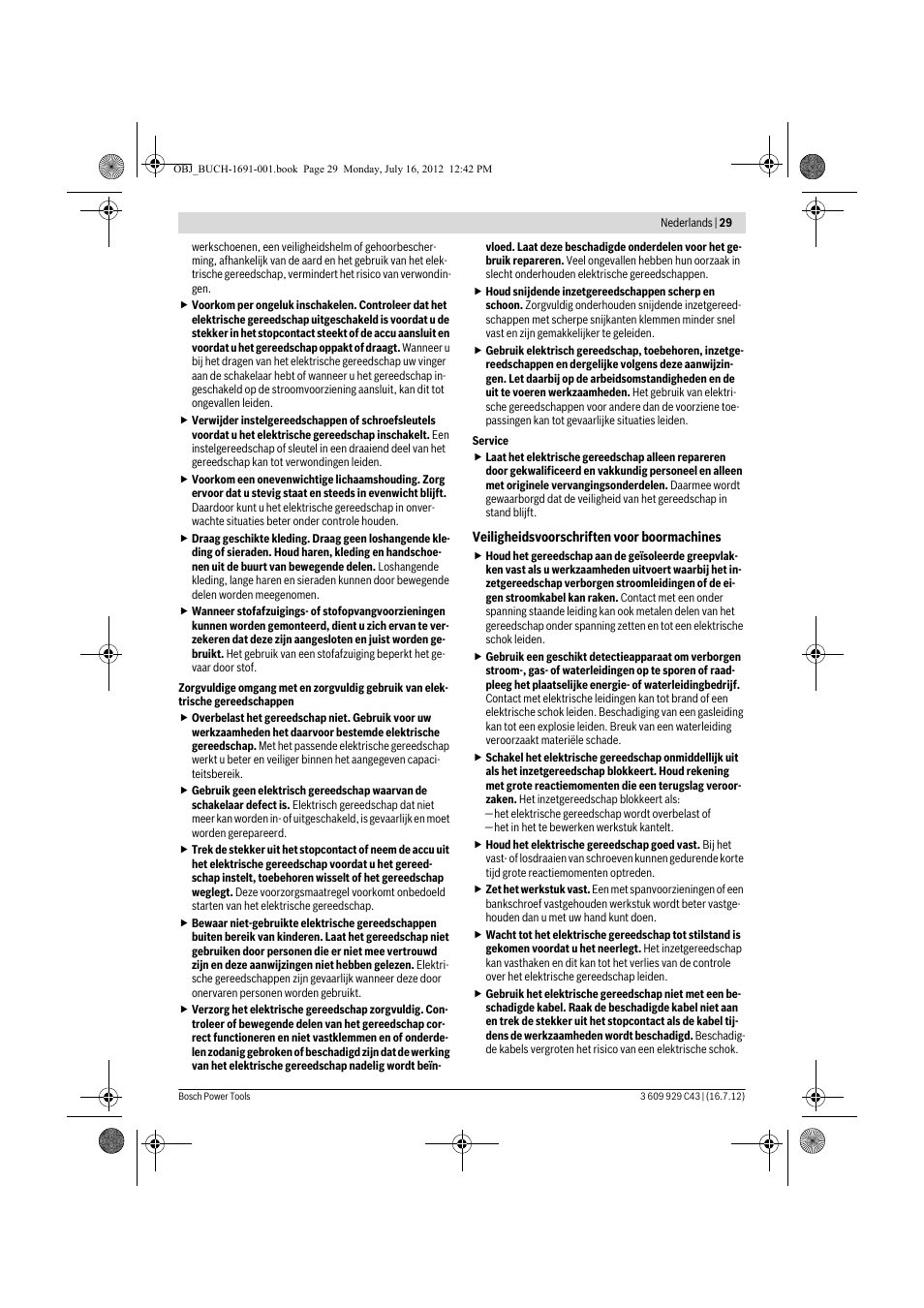 Bosch GWB 10 RE Professional User Manual | Page 29 / 116