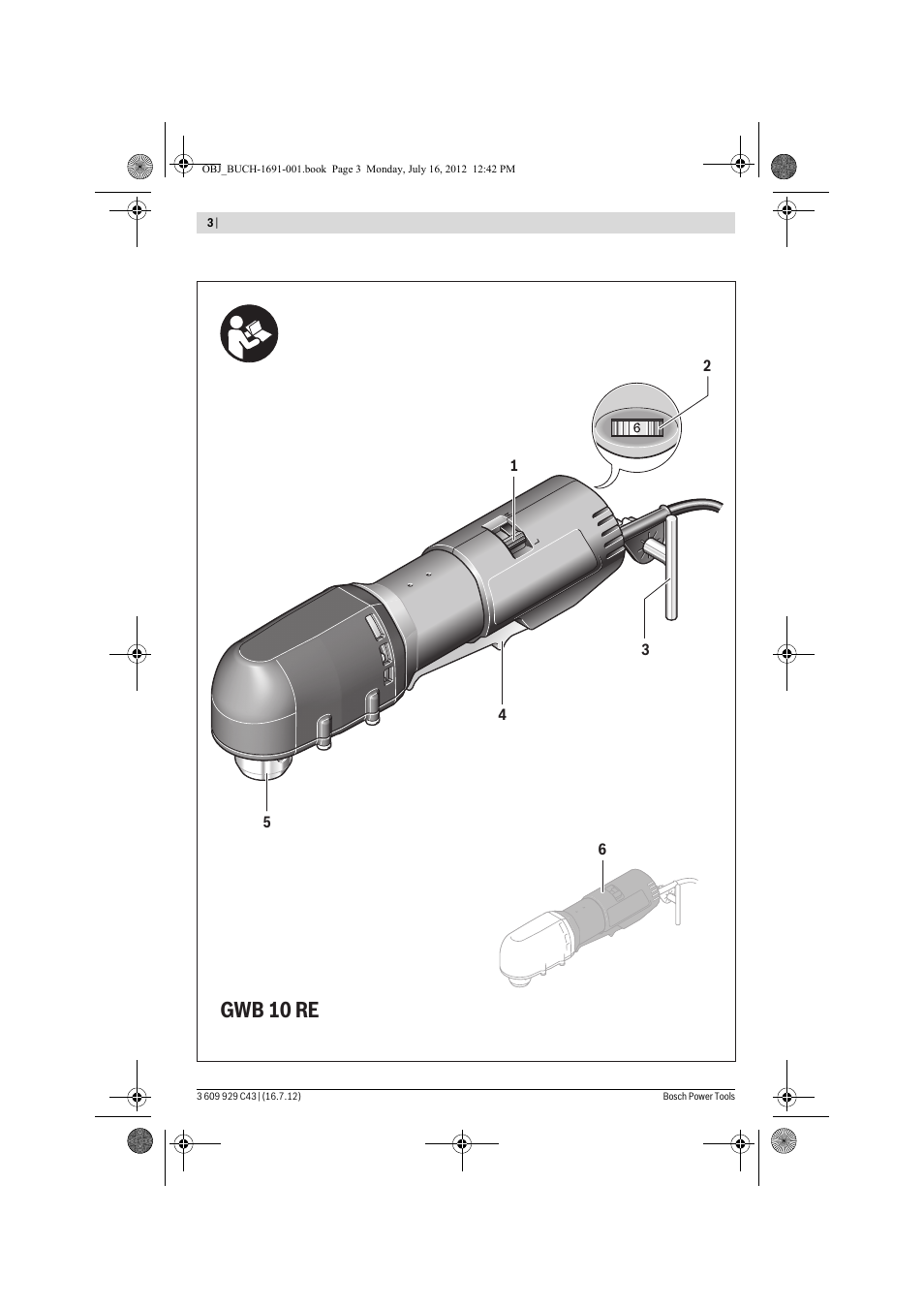 Gwb 10 re | Bosch GWB 10 RE Professional User Manual | Page 3 / 116