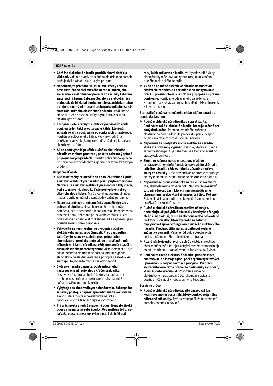 Bosch GWB 10 RE Professional User Manual | Page 62 / 116