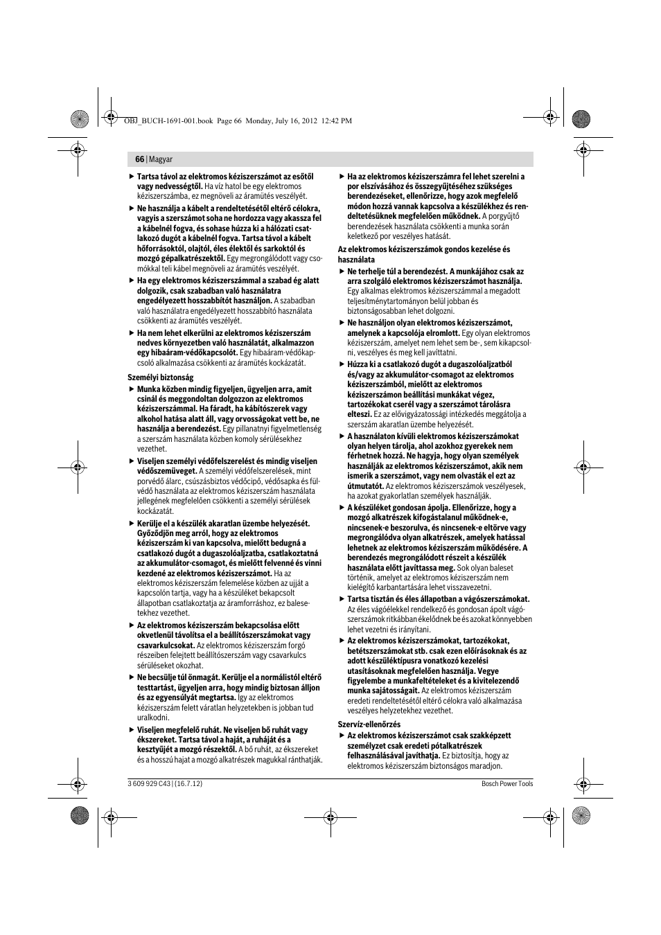 Bosch GWB 10 RE Professional User Manual | Page 66 / 116