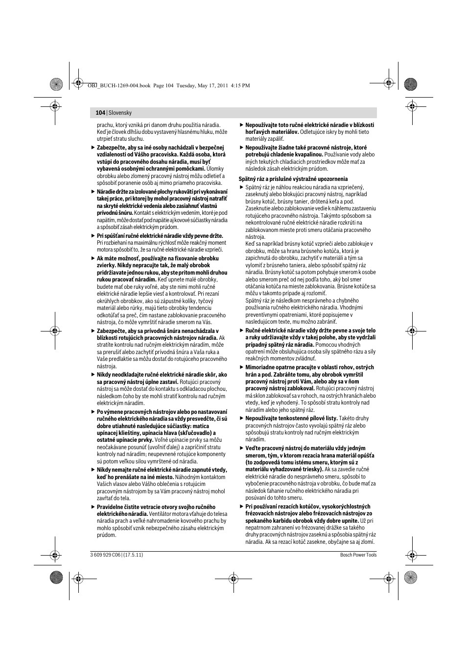 Bosch GGS 8 CE Professional User Manual | Page 104 / 196