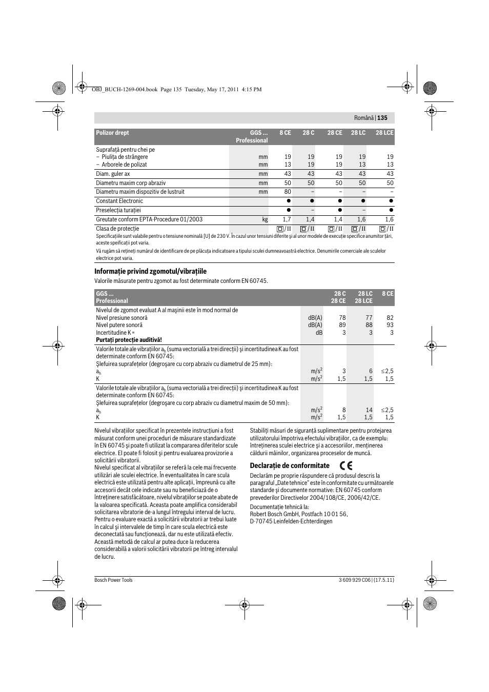 Bosch GGS 8 CE Professional User Manual | Page 135 / 196