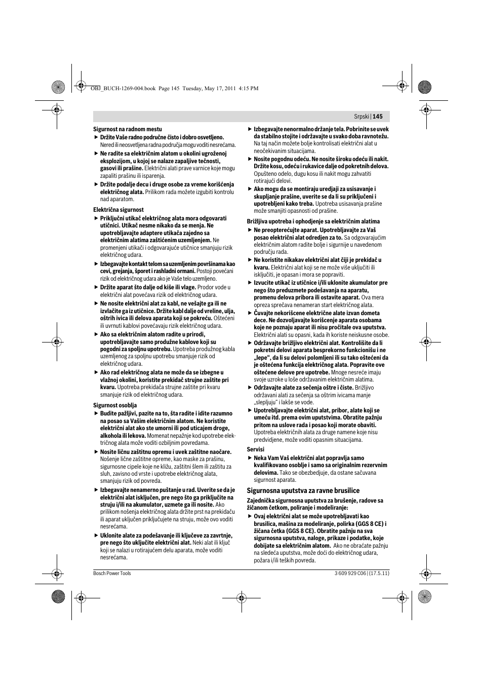 Bosch GGS 8 CE Professional User Manual | Page 145 / 196