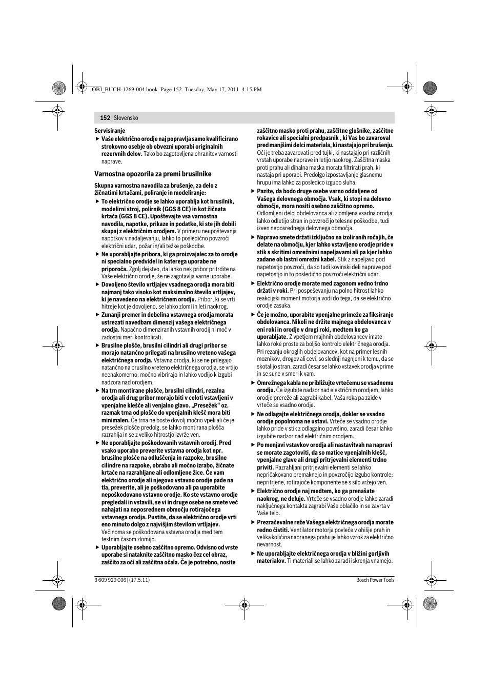 Bosch GGS 8 CE Professional User Manual | Page 152 / 196