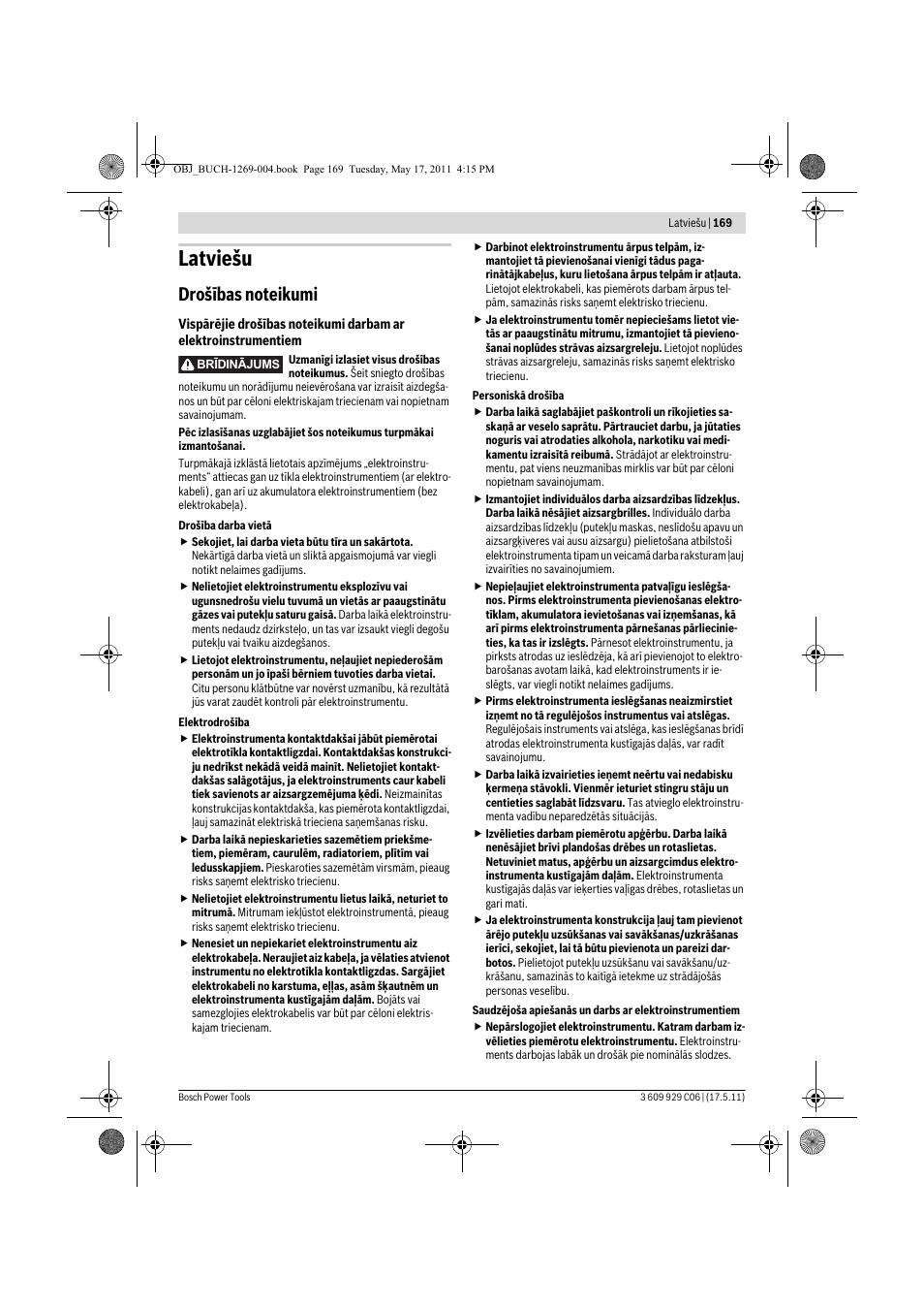 Latviešu | Bosch GGS 8 CE Professional User Manual | Page 169 / 196