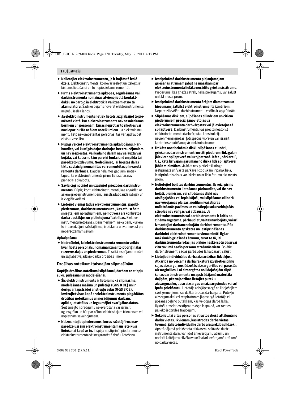 Bosch GGS 8 CE Professional User Manual | Page 170 / 196