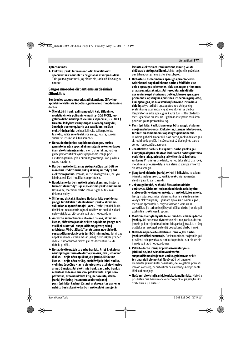 Bosch GGS 8 CE Professional User Manual | Page 177 / 196