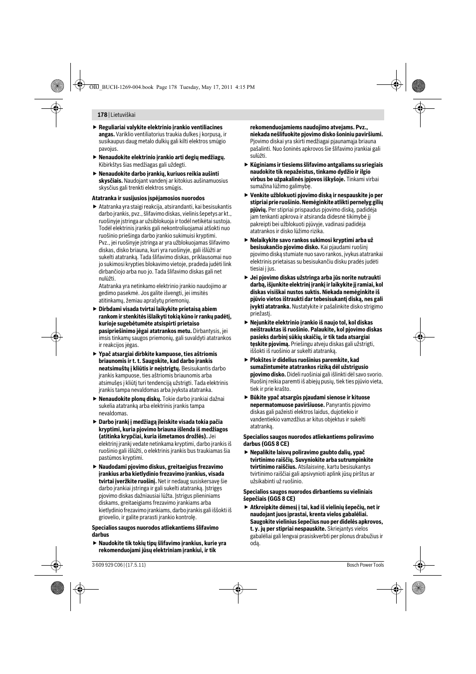 Bosch GGS 8 CE Professional User Manual | Page 178 / 196